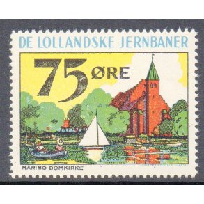 De Lollandske Jernbaner  - Godsfrimrke - 75 re - Ustemplet