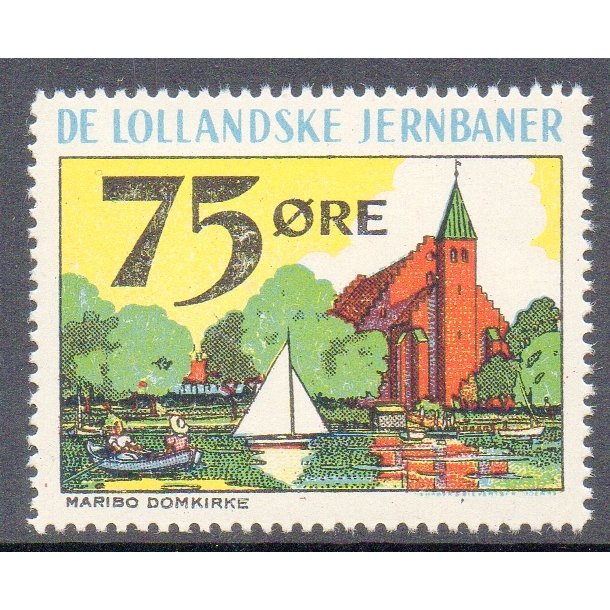 De Lollandske Jernbaner  - Godsfrimrke - 75 re - Ustemplet