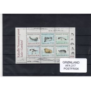 Grnland - Afa 217  Miniark Postfrisk