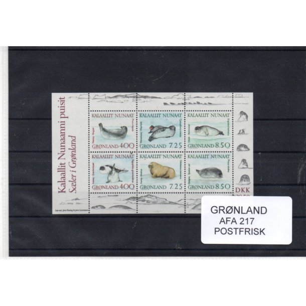Grnland - Afa 217  Miniark Postfrisk