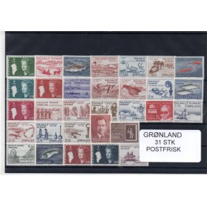 Grnland - 31 Stk. Postfrisk