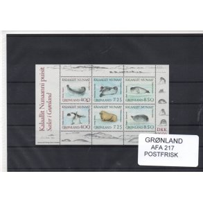Grnland - Afa 217  Miniark Postfrisk