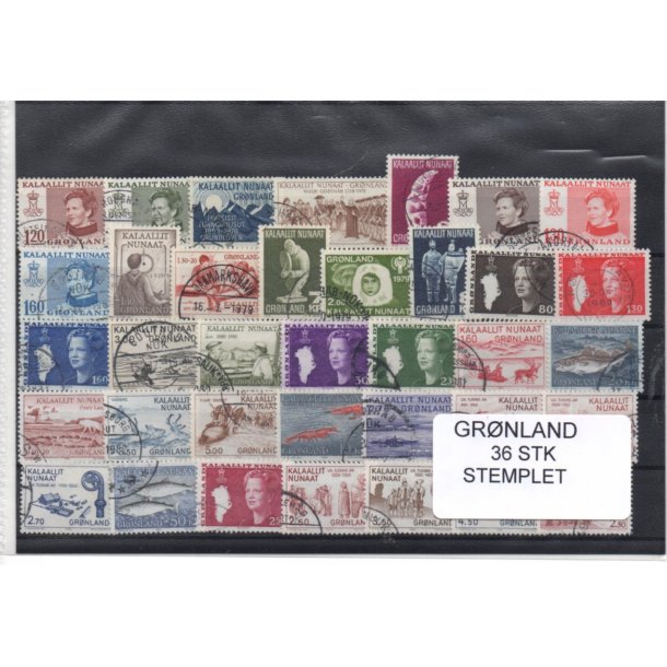 Grnland - 36 Stk. Stemplet