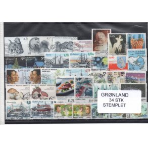 Grnland - 34 Stk. Stemplet