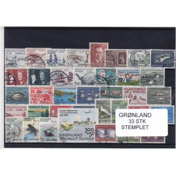 Grnland - 33 Stk. Stemplet