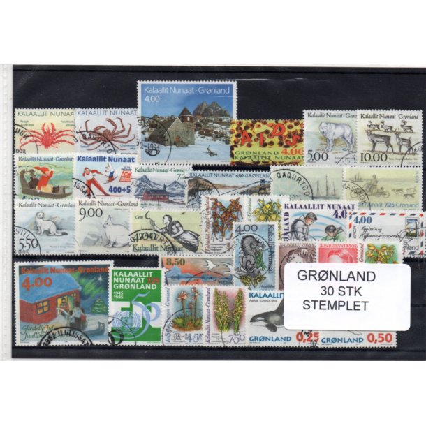 Grnland - 30 Stk. Stemplet