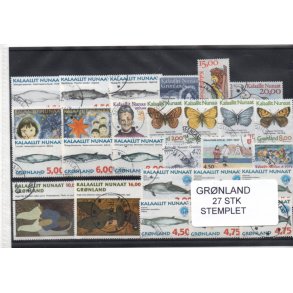 Grnland - 27 Stk. Stemplet