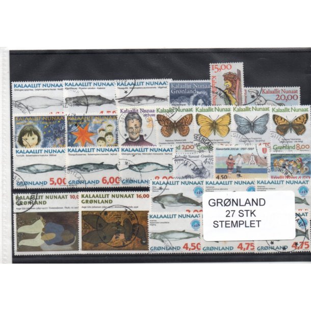 Grnland - 27 Stk. Stemplet