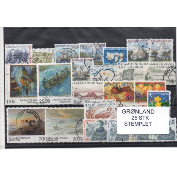 Grnland - 25 Stk. Stemplet