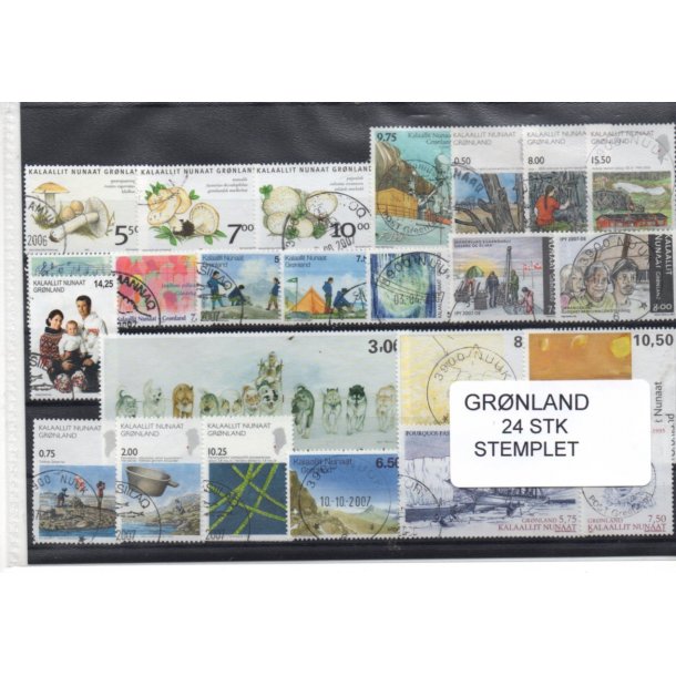 Grnland - 24 Stk. Stemplet