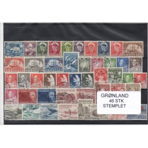 Grnland - 46 Stk. Stemplet