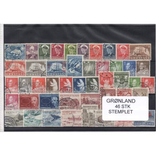 Grnland - 46 Stk. Stemplet