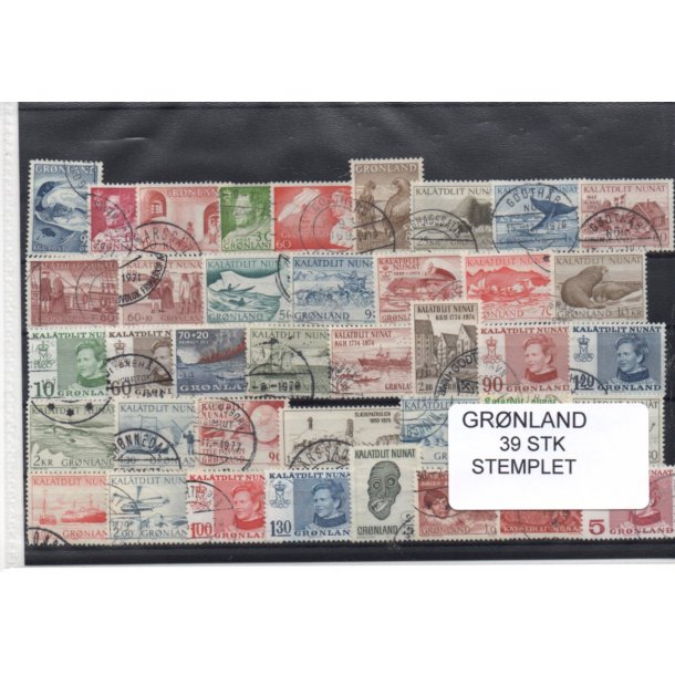 Grnland - 39 Stk. Stemplet