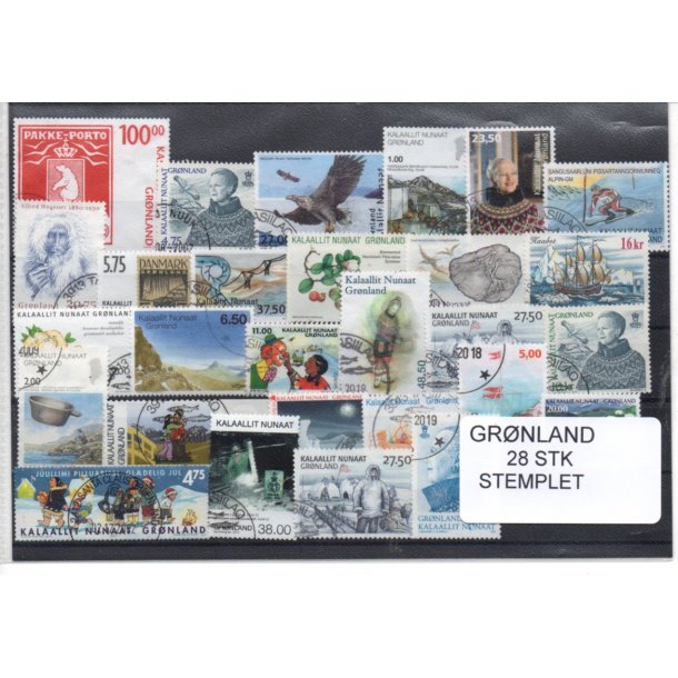Grnland - 28 Stk. Stemplet