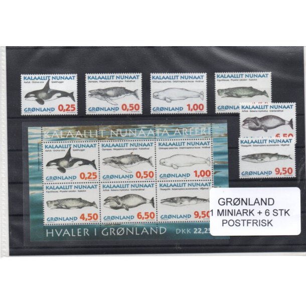 Grnland - 1 Miniark + 6 Stk. Postfrisk