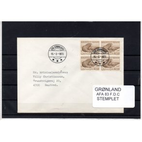 Grnland - Afa 83 - FDC - Stemplet