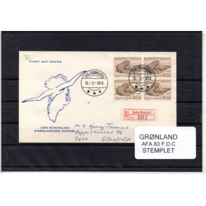 Grnland - Afa 83 - FDC - Stemplet - Recomenderet