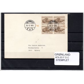 Grnland - Afa 83 - FDC - Stemplet