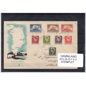Grnland - Afa 28 - 35 - FDC - Stemplet