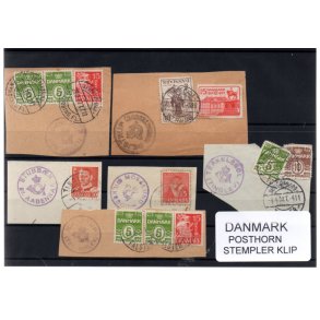 Posthornsstempler p Klip - 6 Stk.