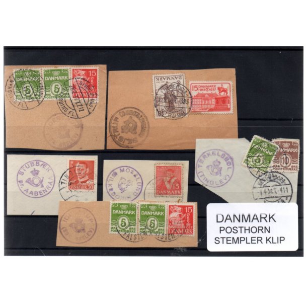 Posthornsstempler p Klip - 6 Stk.