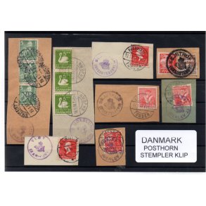 Posthornsstempler p Klip - 8 Stk.