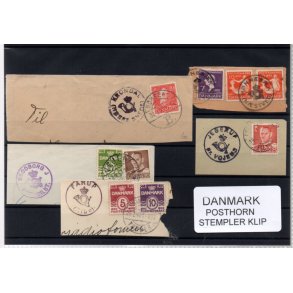 Posthornsstempler p Klip - 5 Stk.