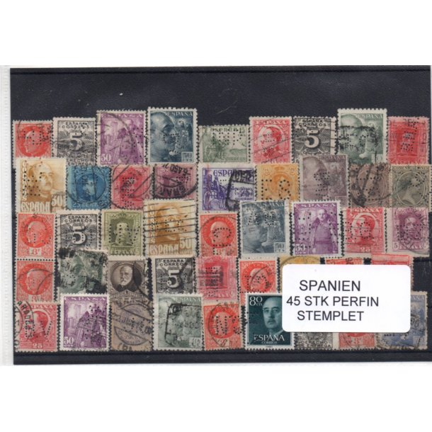 Spanien Perfiner 45 stk. Stemplet/Ustemplet