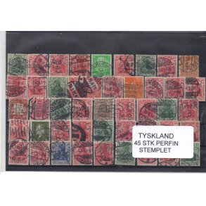 Tyskland Perfiner 45 stk. Stemplet/Ustemplet
