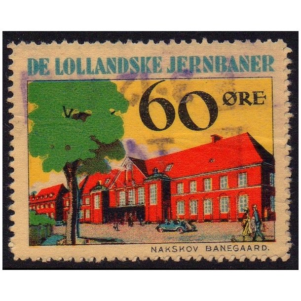 De Lollandske Jernbaner  - Godsfrimrke - 60 re - Stemplet