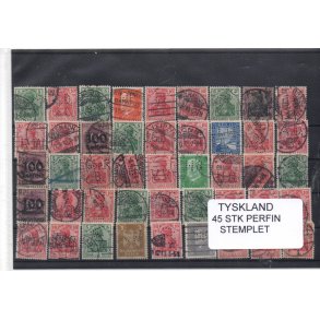 Tyskland Perfiner 45 stk. Stemplet/Ustemplet
