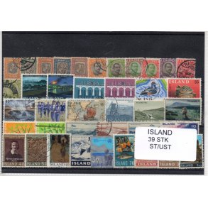 Island Samling 39 forskellige Stemplet/Ustemplet