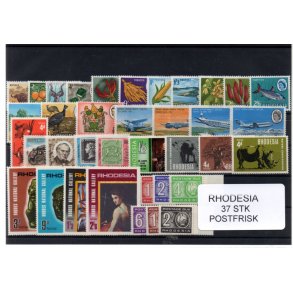 Rodesia Samling - 37 Stk. Postfrisk