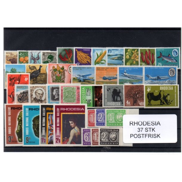Rodesia Samling - 37 Stk. Postfrisk