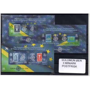 Solomon �er - 3 Miniark - Postfrisk
