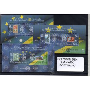 Solomon �er - 3 Miniark - Postfrisk