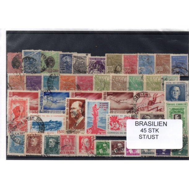 Brasilien Samling - 45 stk - Stemplet/Ustemplet