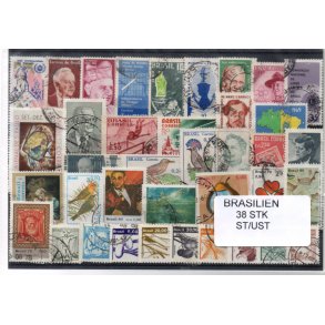 Brasilien Samling - 38 stk - Stemplet/Ustemplet