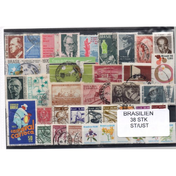 Brasilien Samling - 38 stk - Stemplet/Ustemplet