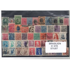Brasilien Samling - 51 stk - Stemplet/Ustemplet