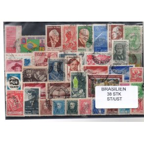 Brasilien Samling - 38 stk - Stemplet/Ustemplet