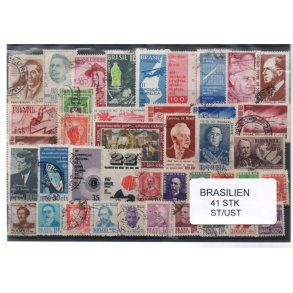 Brasilien Samling - 41 stk - Stemplet/Ustemplet