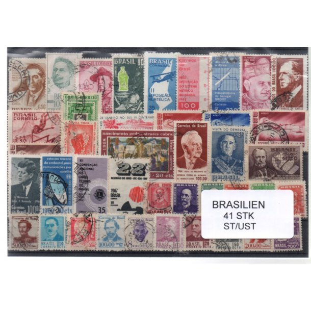 Brasilien Samling - 41 stk - Stemplet/Ustemplet