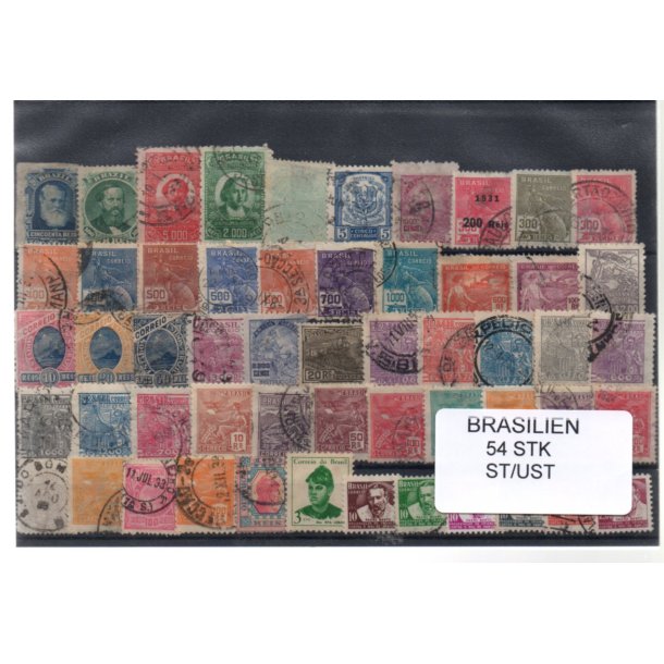 Brasilien Samling - 54 stk - Stemplet/Ustemplet