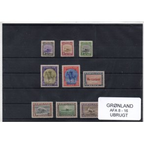 Grnland - Amerikaudgaven Afa 8 - 16 - Ubrugt