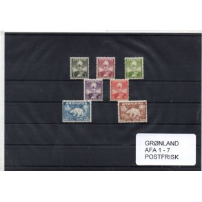 Grnland - Afa 1 - 7 - Postfrisk