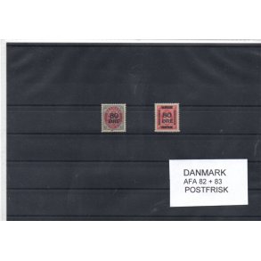 Danmark - AFA  82 - 83 - Postfrisk