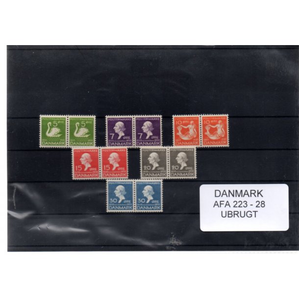Danmark Samling - AFA 223 - 28  - Par- Ubrugt