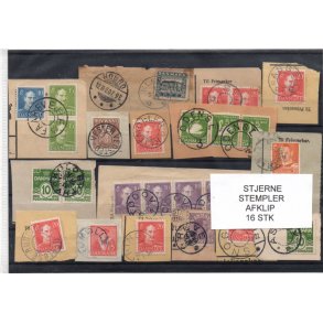 Stjernestempel Parti - 16 Stk. Afklip