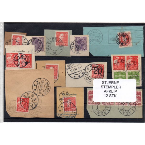 Stjernestempel Parti - 12 Stk. Afklip